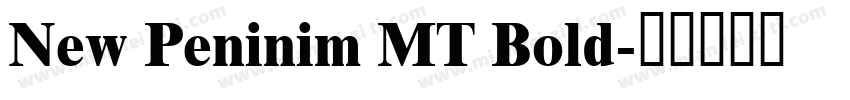 New Peninim MT Bold字体转换